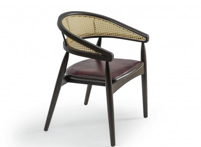 Design armchair brown wooden chair new furniture seat dining room decor